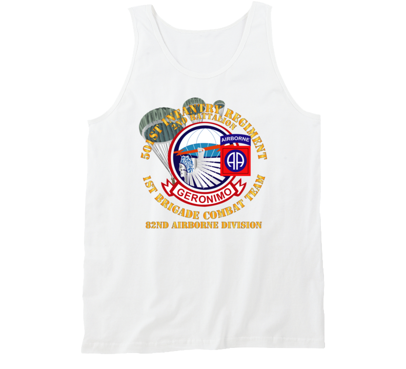 Army - 501st Infantry Regt - 1st Bde Cbt Tm - 82nd Abn Div Tanktop