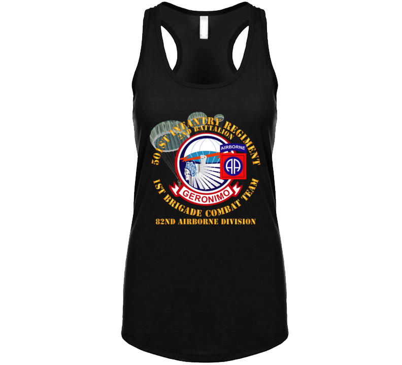 Army - 501st Infantry Regt - 1st Bde Cbt Tm - 82nd Abn Div Ladies Tanktop