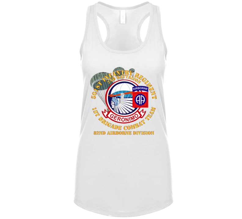 Army - 501st Infantry Regt - 1st Bde Cbt Tm - 82nd Abn Div Ladies Tanktop