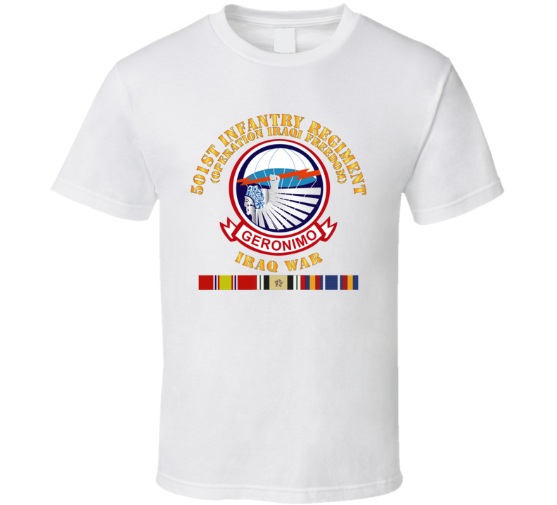 Army - 501st Infantry Regiment - Oif - W Iraq Svc T Shirt