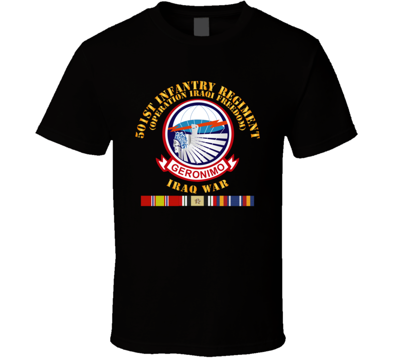 Army - 501st Infantry Regiment - Oif - W Iraq Svc T Shirt