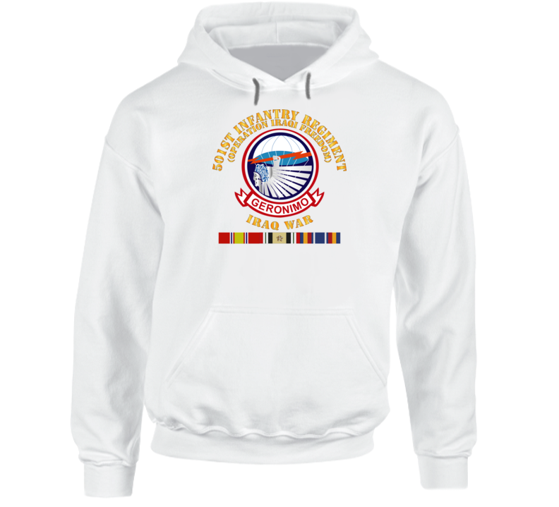 Army - 501st Infantry Regiment - Oif - W Iraq Svc Hoodie