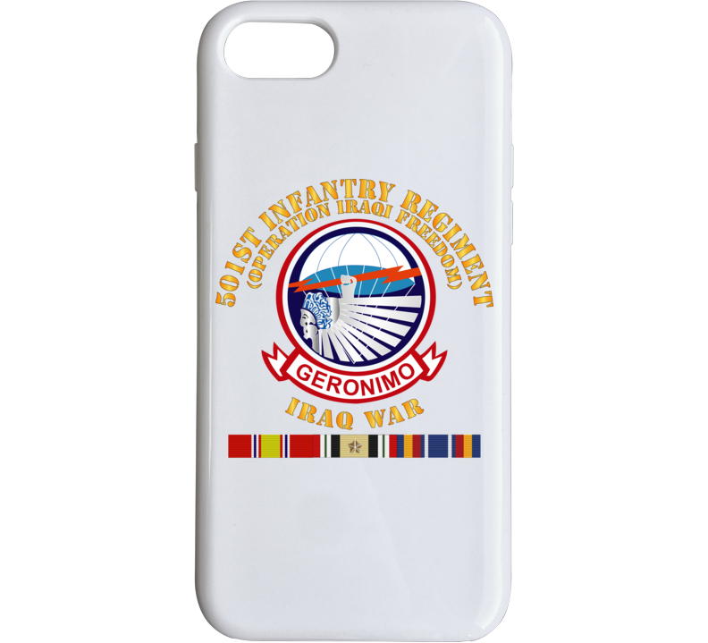 Army - 501st Infantry Regiment - Oif - W Iraq Svc Phone Case