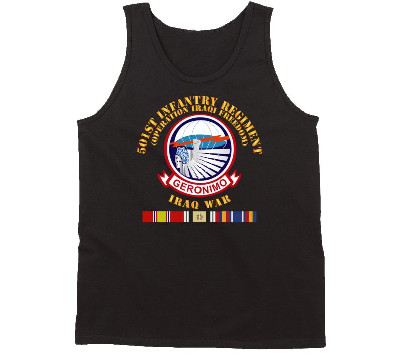 Army - 501st Infantry Regiment - Oif - W Iraq Svc Tanktop