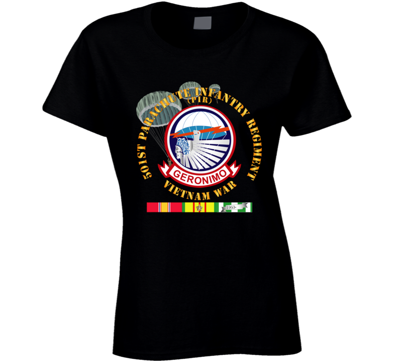 Army - 501st Infantry Regiment - Vietnam W Vn Svc Ladies T Shirt