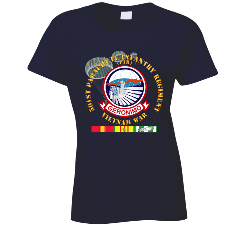 Army - 501st Infantry Regiment - Vietnam W Vn Svc Ladies T Shirt