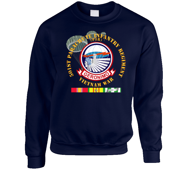 Army - 501st Infantry Regiment - Vietnam W Vn Svc Crewneck Sweatshirt