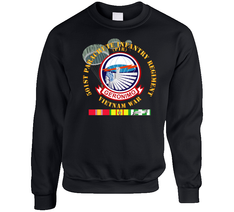 Army - 501st Infantry Regiment - Vietnam W Vn Svc Crewneck Sweatshirt