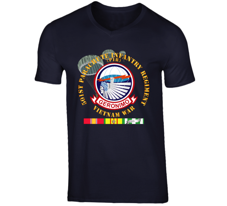 Army - 501st Infantry Regiment - Vietnam W Vn Svc V-neck