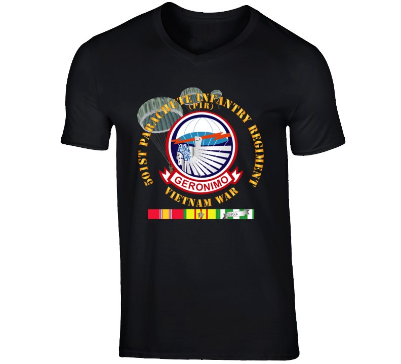 Army - 501st Infantry Regiment - Vietnam W Vn Svc V-neck