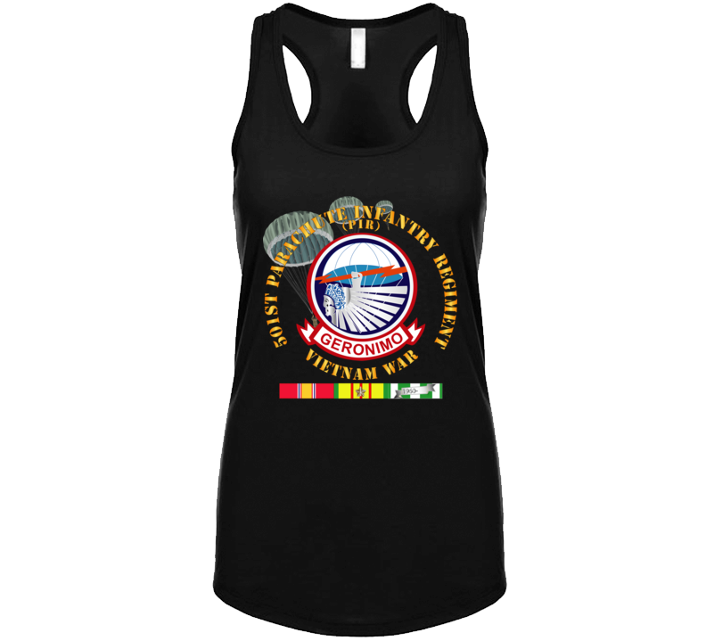 Army - 501st Infantry Regiment - Vietnam W Vn Svc Ladies Tanktop