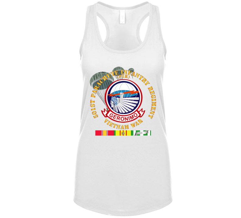 Army - 501st Infantry Regiment - Vietnam W Vn Svc Ladies Tanktop
