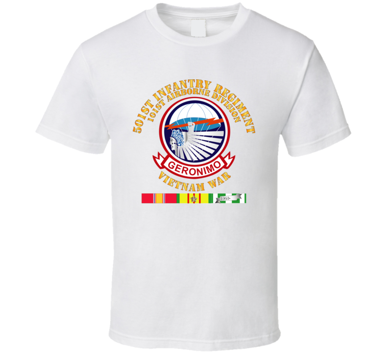 Army - 501st Infantry Regiment - Vietnam Wo Jumpers W Vn Svc T Shirt