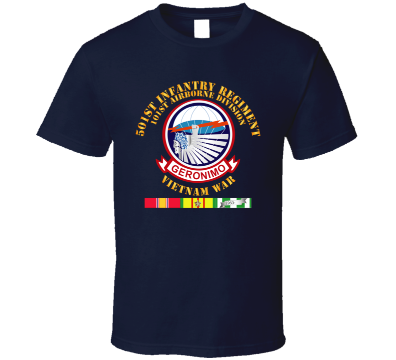 Army - 501st Infantry Regiment - Vietnam Wo Jumpers W Vn Svc T Shirt