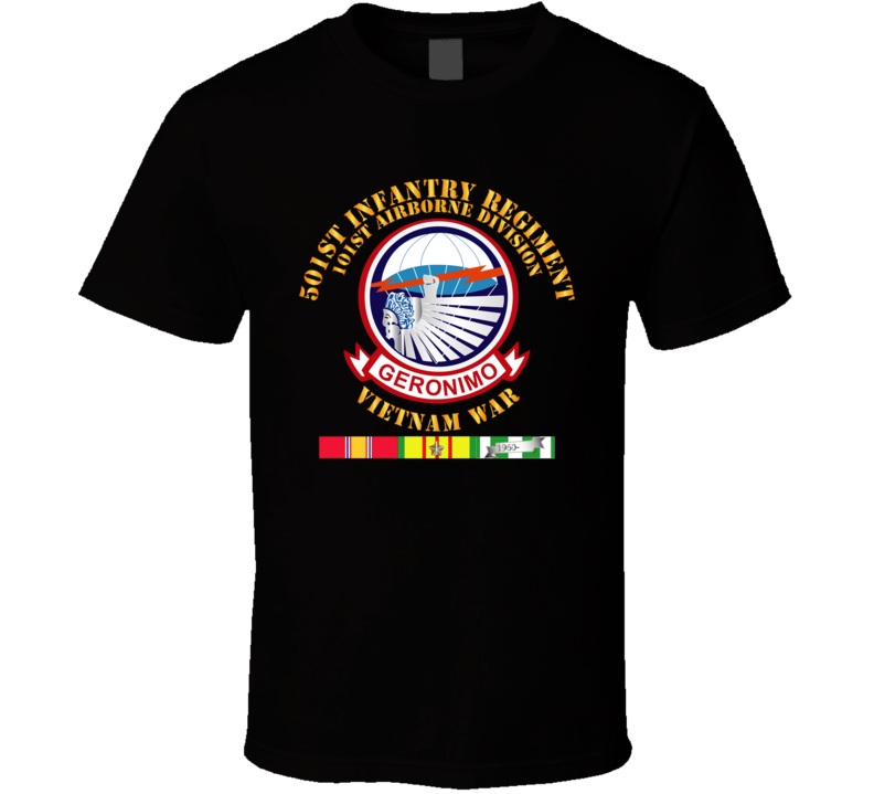 Army - 501st Infantry Regiment - Vietnam Wo Jumpers W Vn Svc T Shirt