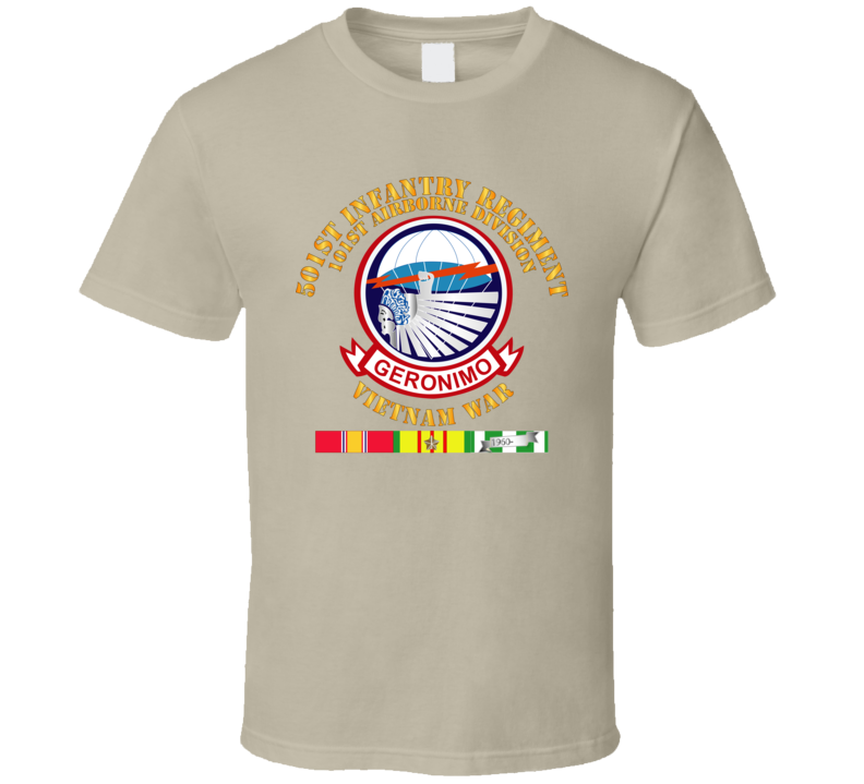 Army - 501st Infantry Regiment - Vietnam Wo Jumpers W Vn Svc T Shirt
