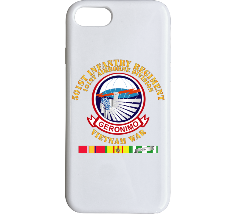 Army - 501st Infantry Regiment - Vietnam Wo Jumpers W Vn Svc Phone Case