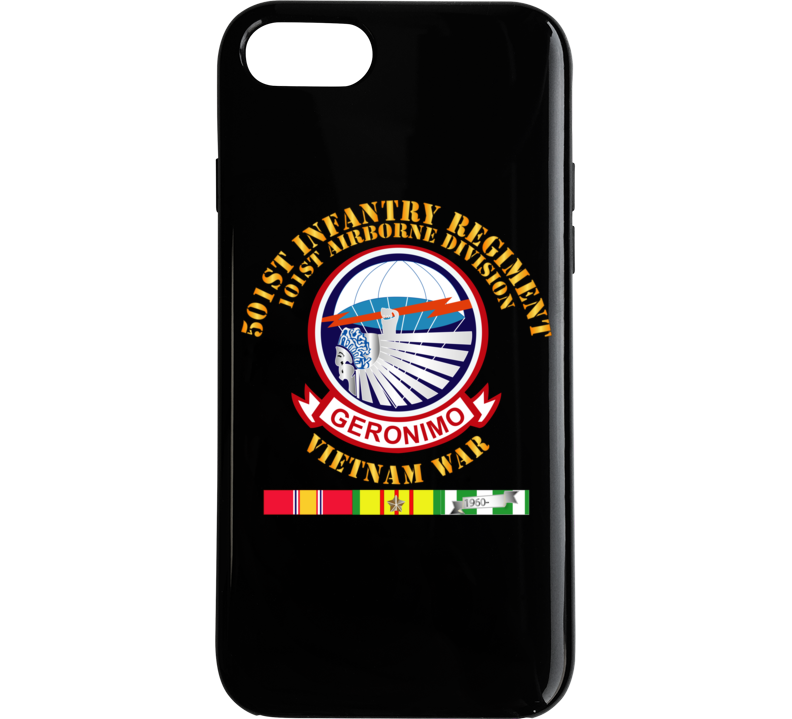 Army - 501st Infantry Regiment - Vietnam Wo Jumpers W Vn Svc Phone Case
