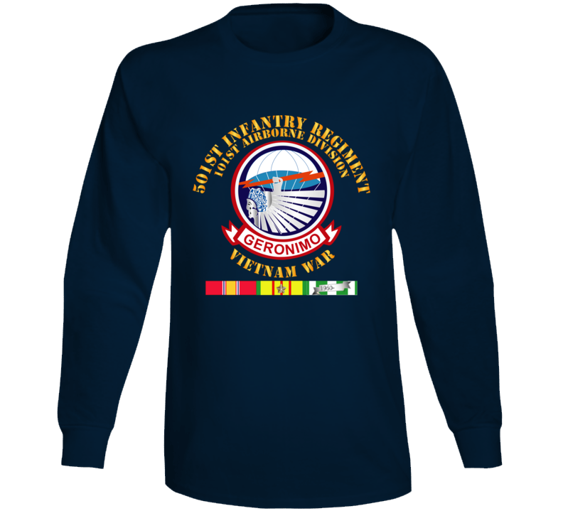 Army - 501st Infantry Regiment - Vietnam Wo Jumpers W Vn Svc Long Sleeve