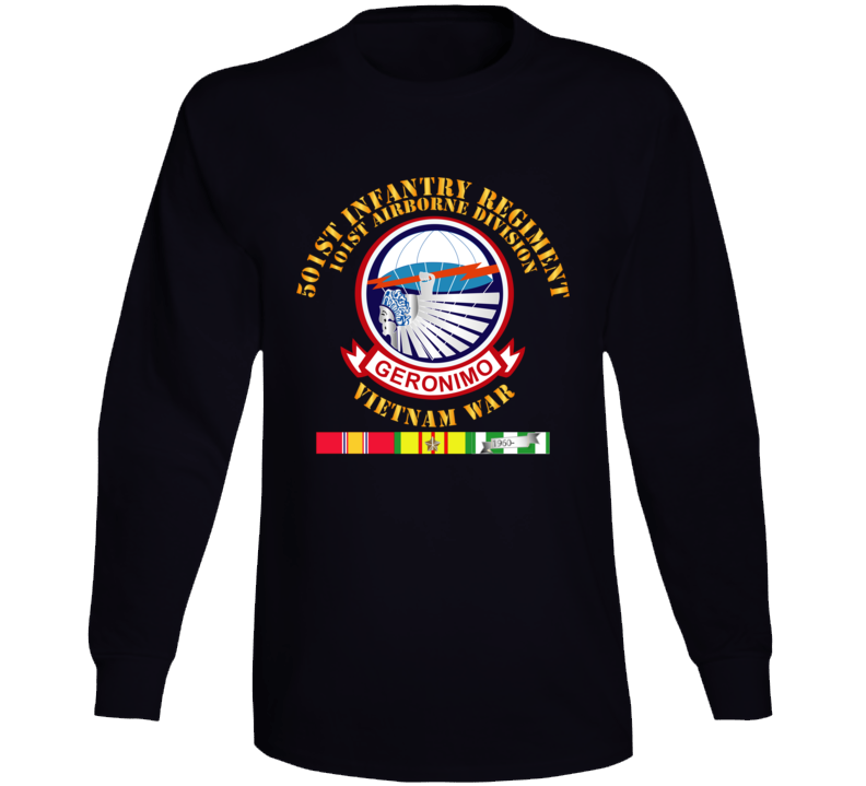 Army - 501st Infantry Regiment - Vietnam Wo Jumpers W Vn Svc Long Sleeve
