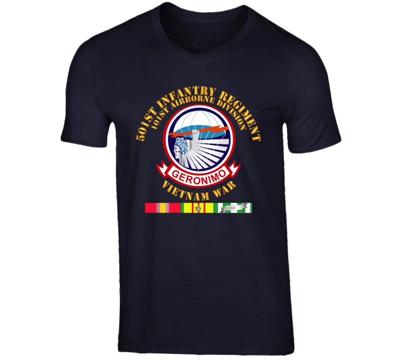 Army - 501st Infantry Regiment - Vietnam Wo Jumpers W Vn Svc V-neck