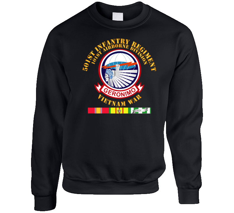 Army - 501st Infantry Regiment - Vietnam Wo Jumpers W Vn Svc Crewneck Sweatshirt