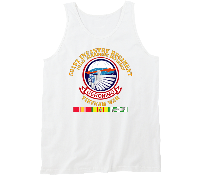 Army - 501st Infantry Regiment - Vietnam Wo Jumpers W Vn Svc Tanktop