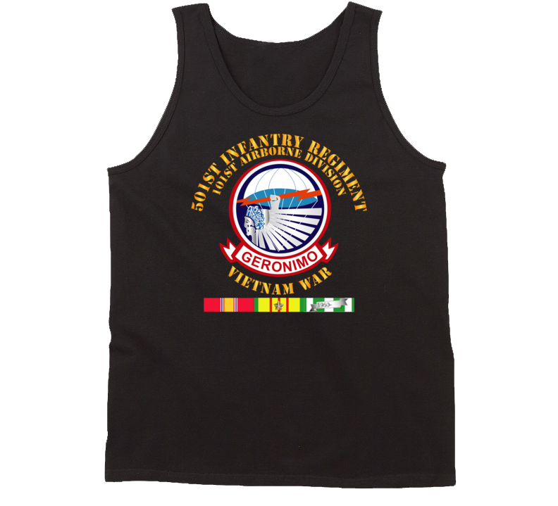 Army - 501st Infantry Regiment - Vietnam Wo Jumpers W Vn Svc Tanktop
