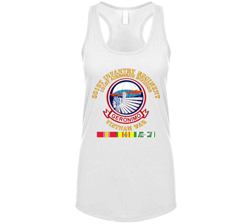 Army - 501st Infantry Regiment - Vietnam Wo Jumpers W Vn Svc Ladies Tanktop