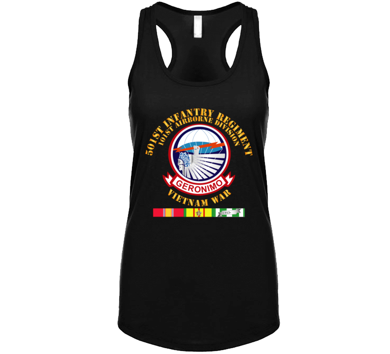 Army - 501st Infantry Regiment - Vietnam Wo Jumpers W Vn Svc Ladies Tanktop