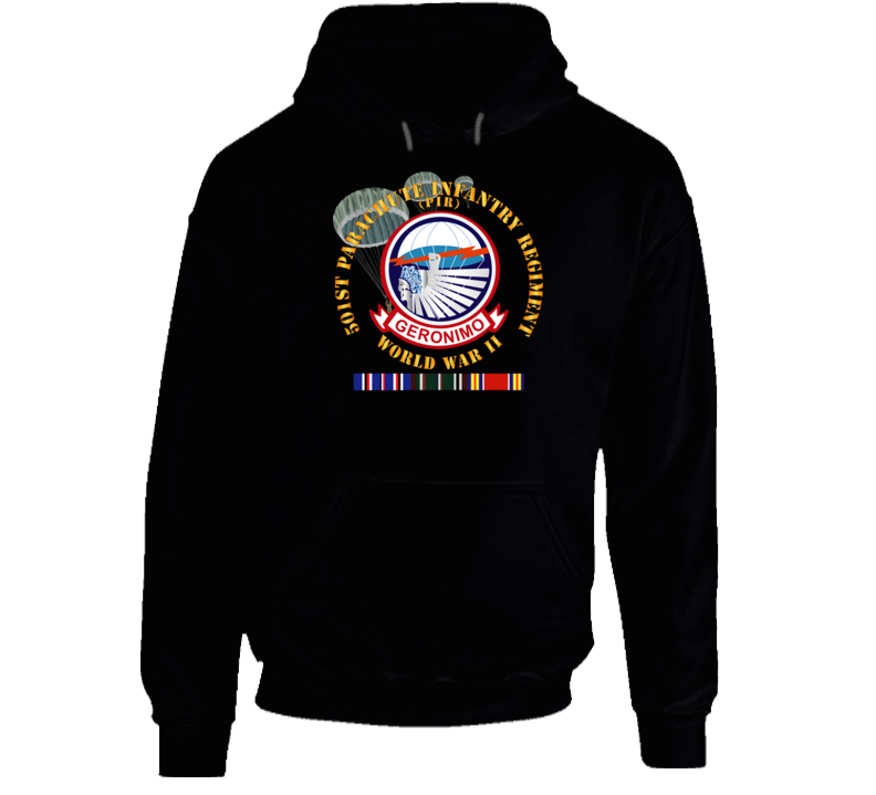 Army - 501st Infantry Regiment - Wwii W Eu Svc Hoodie