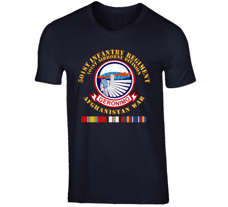 Army - 501st Infantry Regiment W Afghan Svc T Shirt