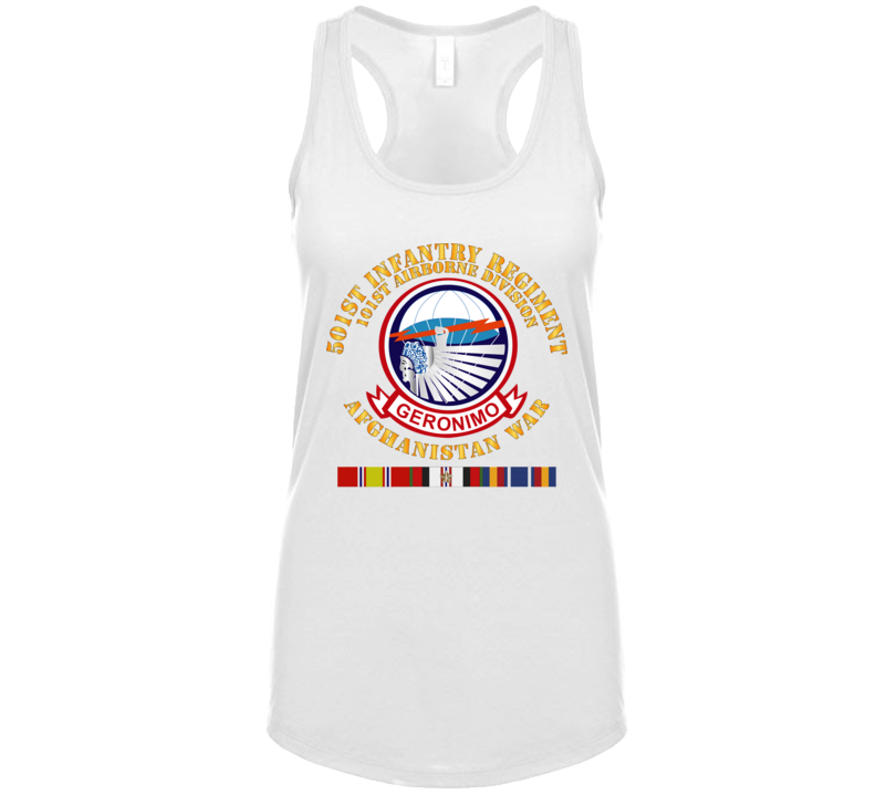 Army - 501st Infantry Regiment W Afghan Svc Ladies Tanktop