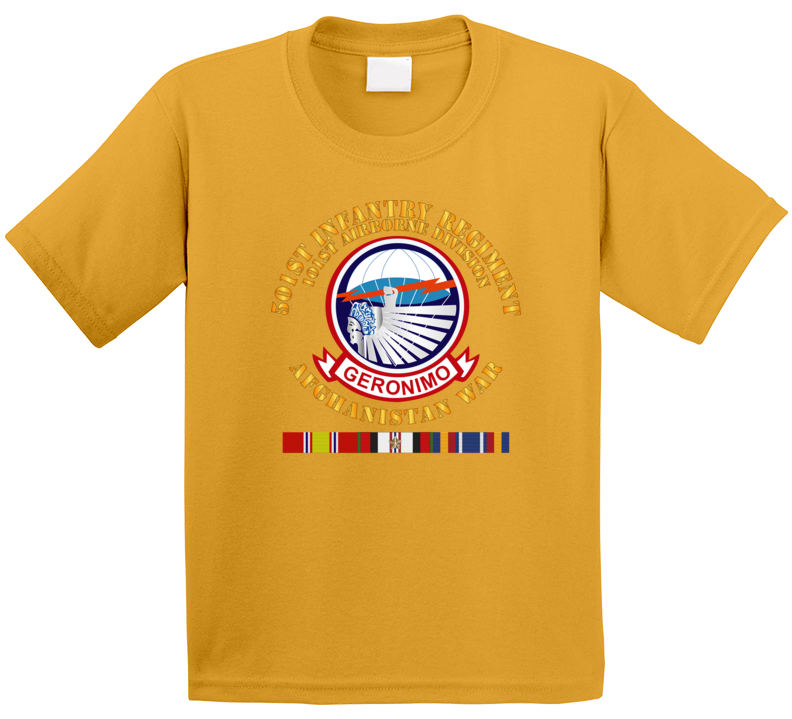 Army - 501st Infantry Regiment W Afghan Svc T Shirt