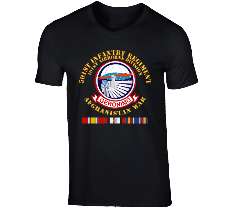 Army - 501st Infantry Regiment W Afghan Svc T Shirt