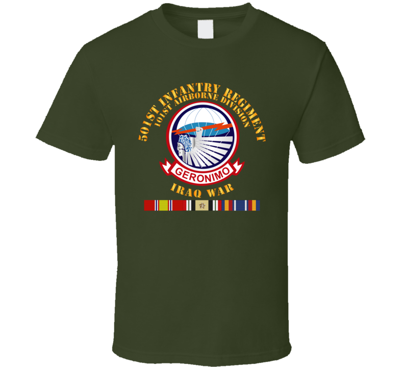 Army - 501st Infantry Regiment W Iraq Svc T Shirt