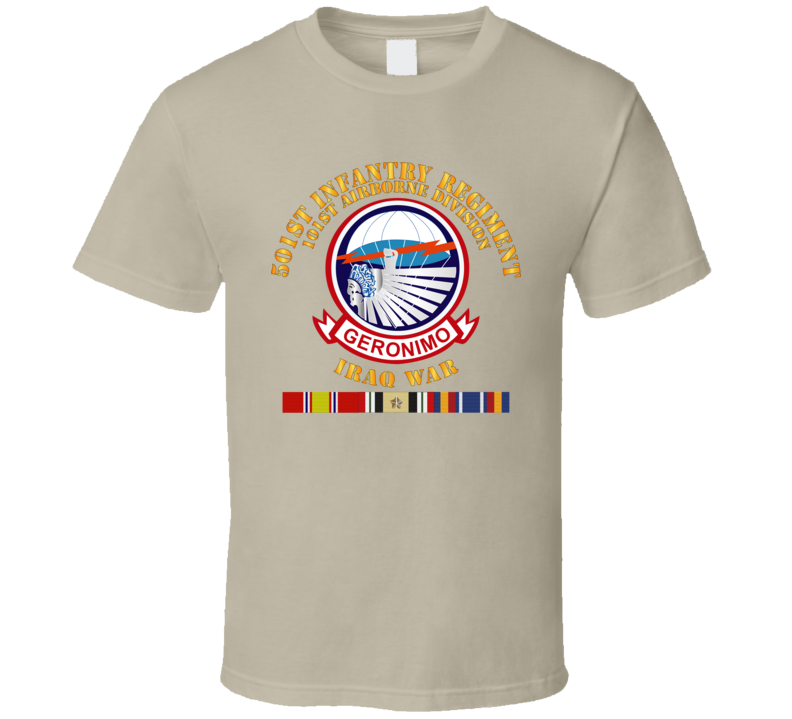 Army - 501st Infantry Regiment W Iraq Svc T Shirt