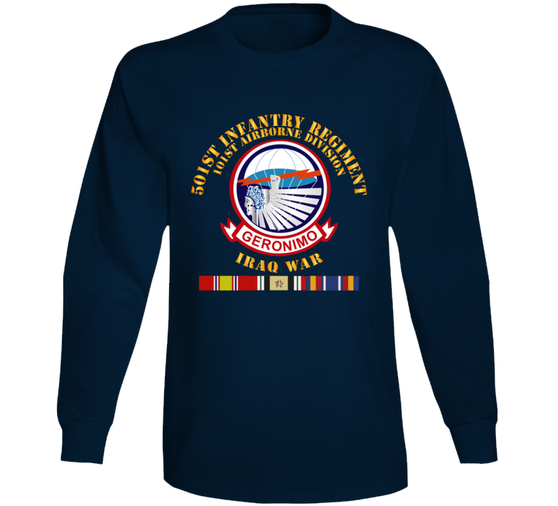 Army - 501st Infantry Regiment W Iraq Svc Long Sleeve