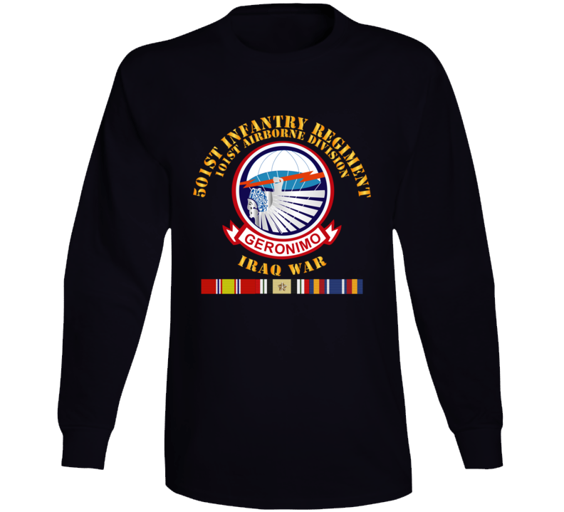 Army - 501st Infantry Regiment W Iraq Svc Long Sleeve