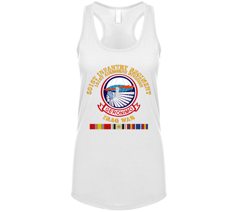Army - 501st Infantry Regiment W Iraq Svc Ladies Tanktop