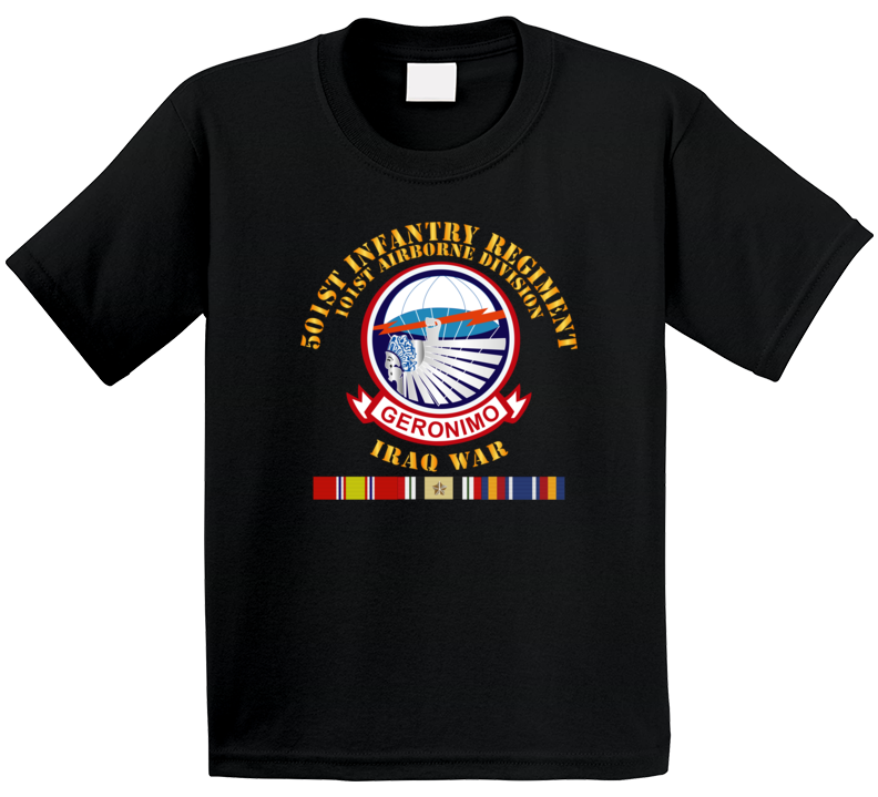 Army - 501st Infantry Regiment W Iraq Svc T Shirt