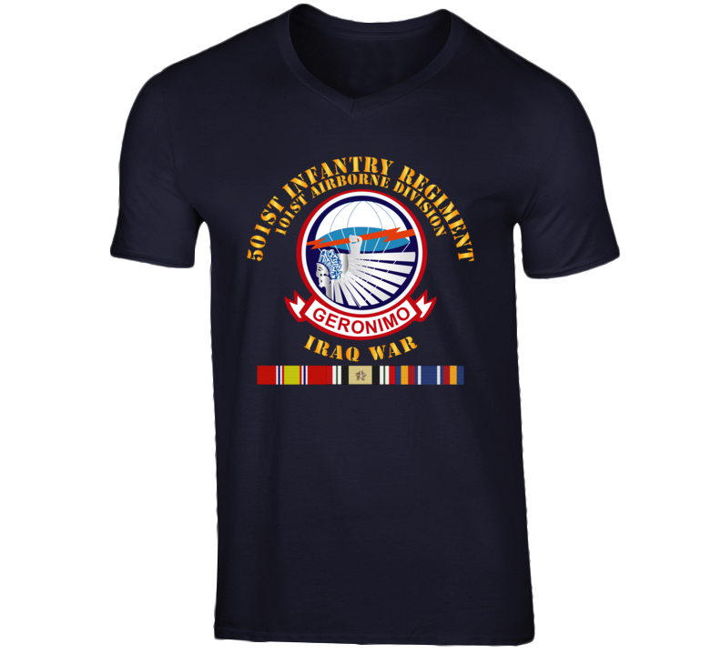 Army - 501st Infantry Regiment W Iraq Svc T Shirt