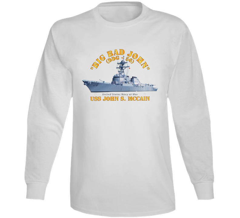 Navy - Destroyer - Uss John S Mccain - Big Bad John Long Sleeve