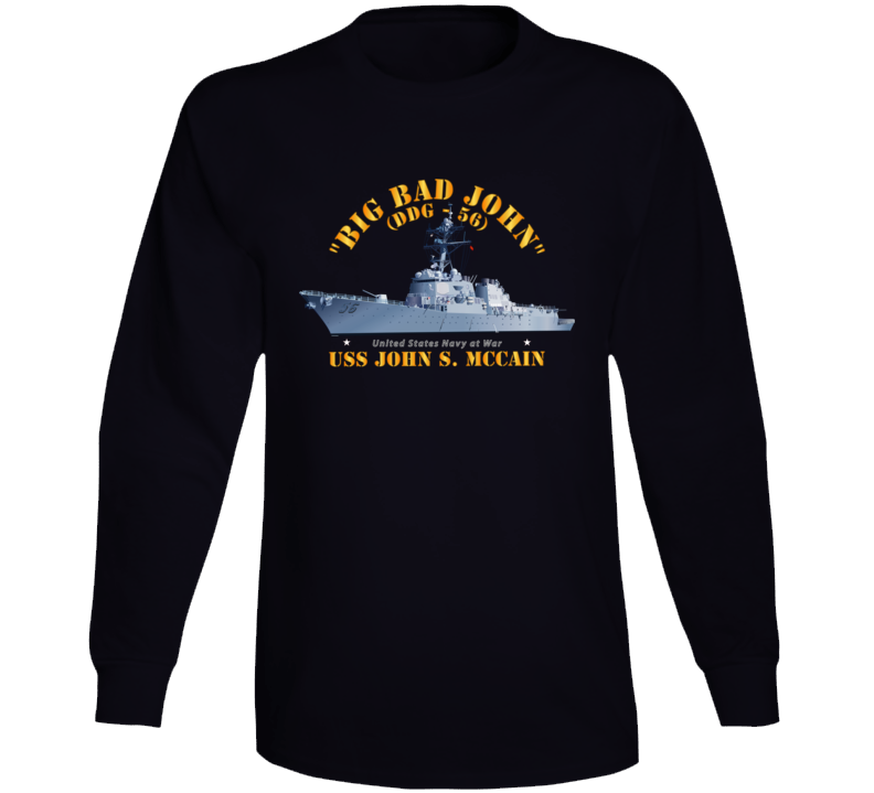 Navy - Destroyer - USS John S McCain - BIG BAD JOHN Long Sleeve