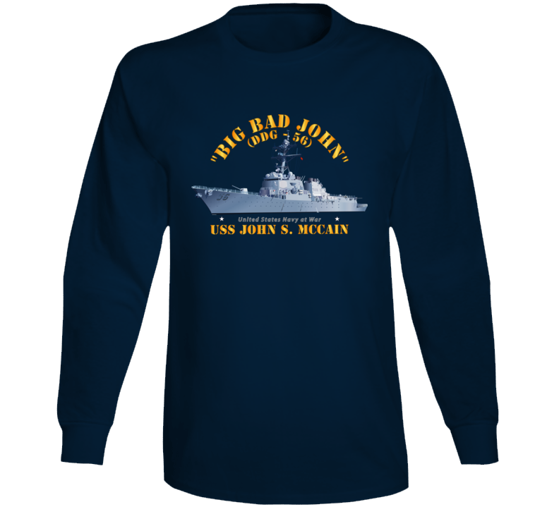 Navy - Destroyer - USS John S McCain - BIG BAD JOHN Long Sleeve