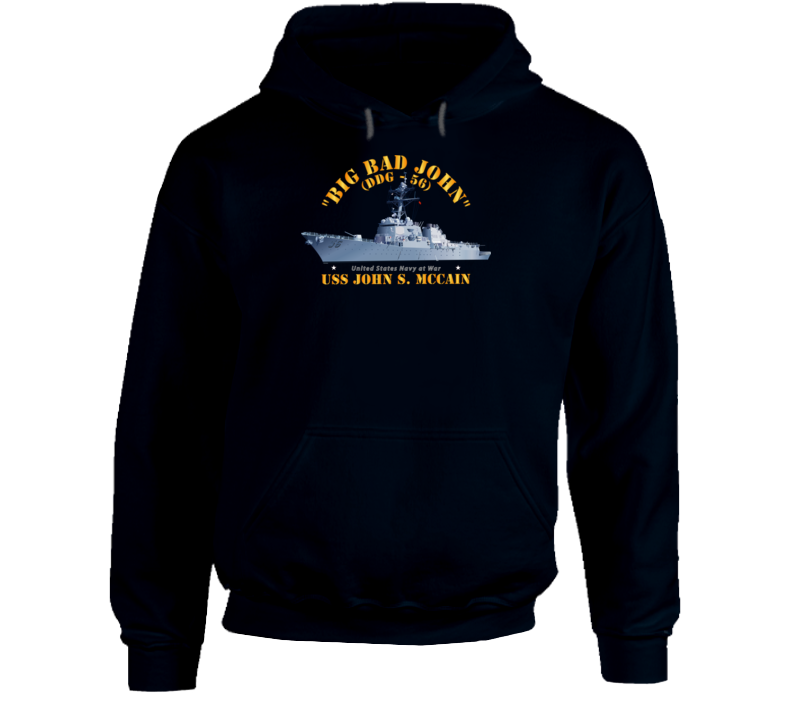 Navy - Destroyer - USS John S McCain - BIG BAD JOHN Hoodie