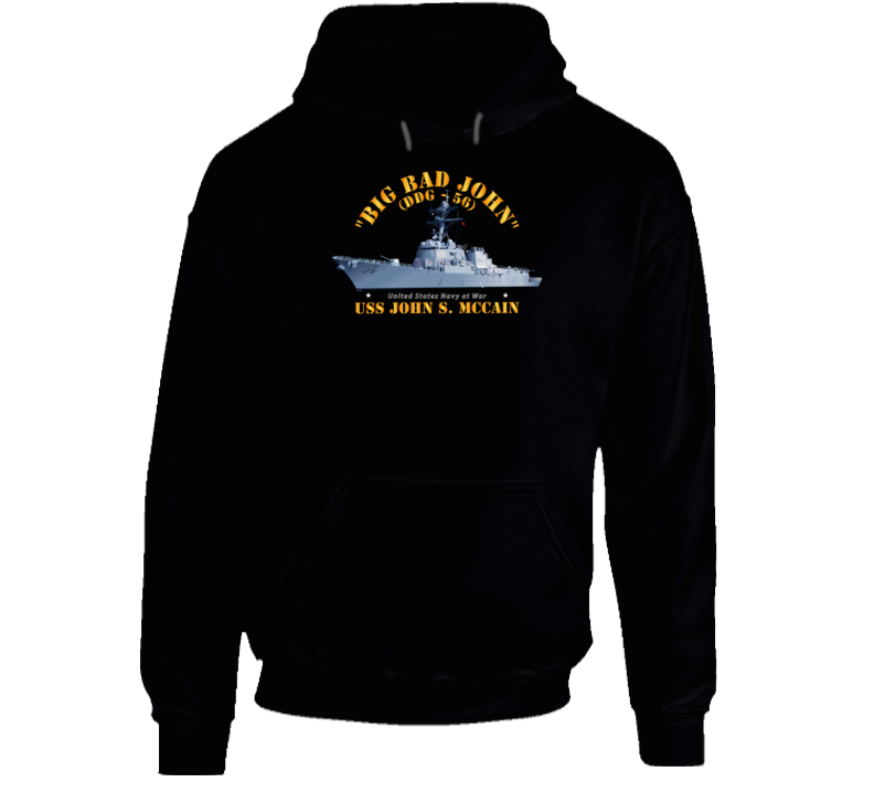 Navy - Destroyer - USS John S McCain - BIG BAD JOHN Hoodie