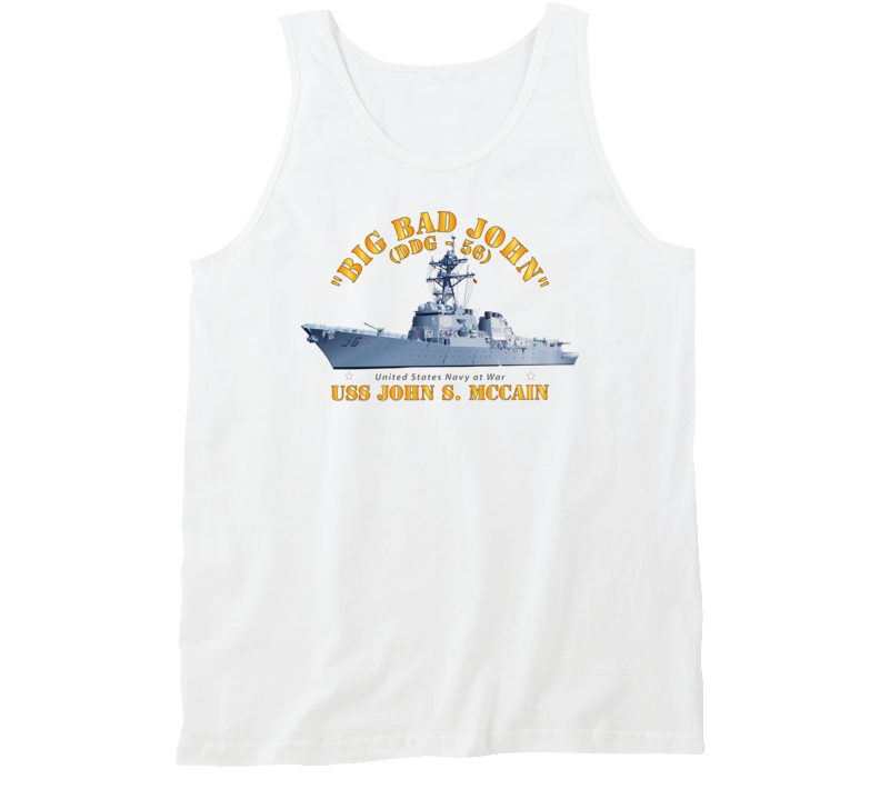 Navy - Destroyer - Uss John S Mccain - Big Bad John Tanktop