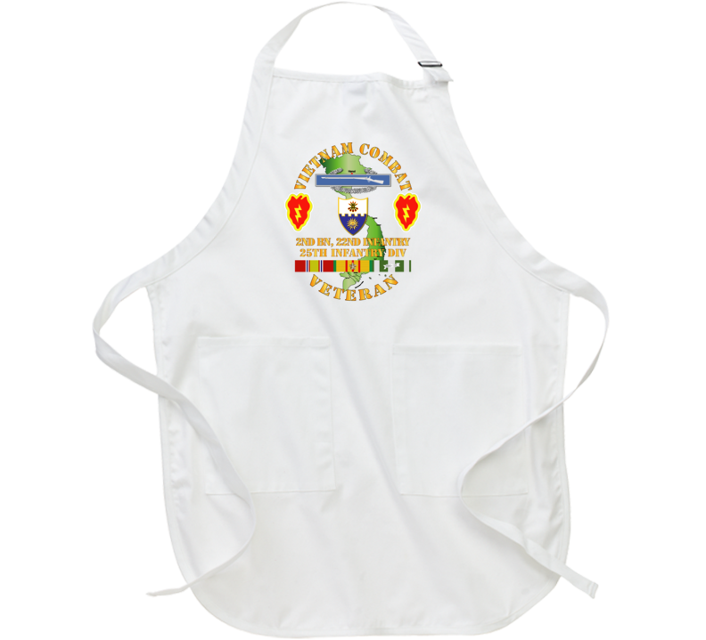 Army - Vietnam Combat Infantry Veteran W 2nd Bn 22nd Inf - 25th Id Apron