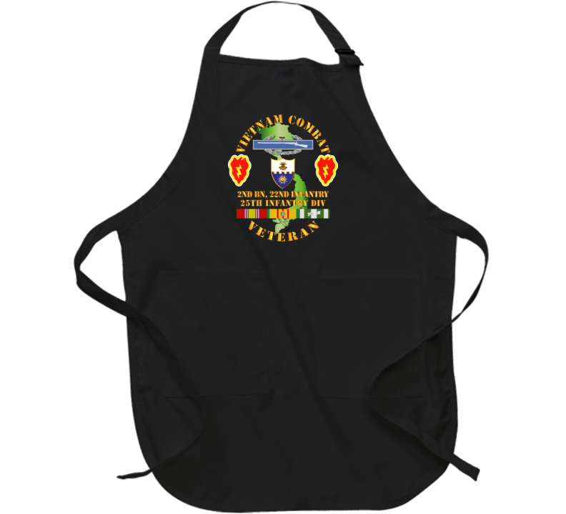 Army - Vietnam Combat Infantry Veteran W 2nd Bn 22nd Inf - 25th Id Apron